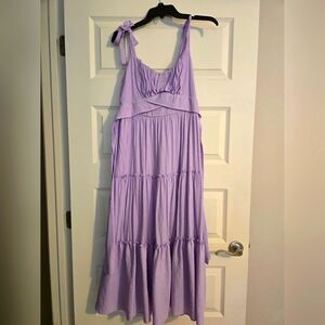 Francesca's BOUTIQUE Lavender Sleeveless Tiered Dress